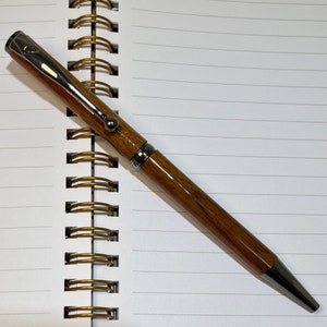 The Saratoga Pen - Walnut Wood On Gunmetal - Handcrafted in the USA