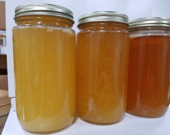 Pure Raw Honey, local honey, lightly strained, great for allergies, Wildflower Honey,  Spring & Summer Honey, Locust Honey