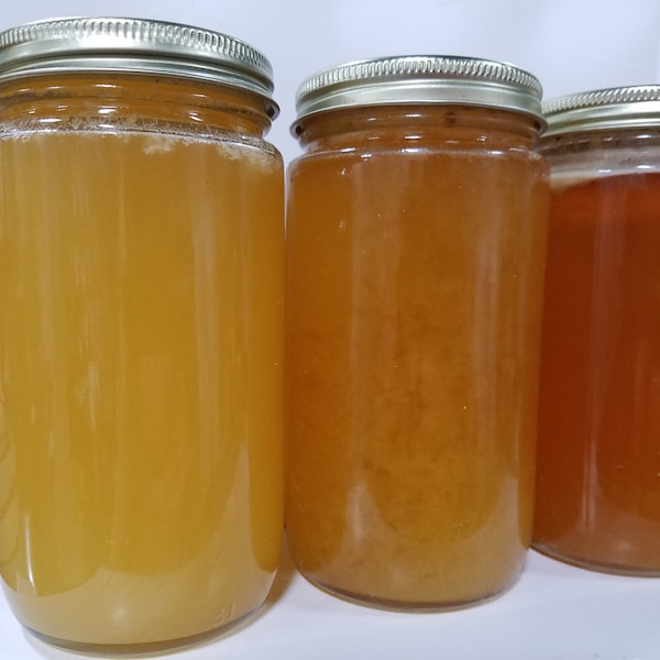 Pure Raw Honey, local honey, lightly strained, great for allergies, Wildflower Honey,  Spring & Summer Honey, Locust Honey