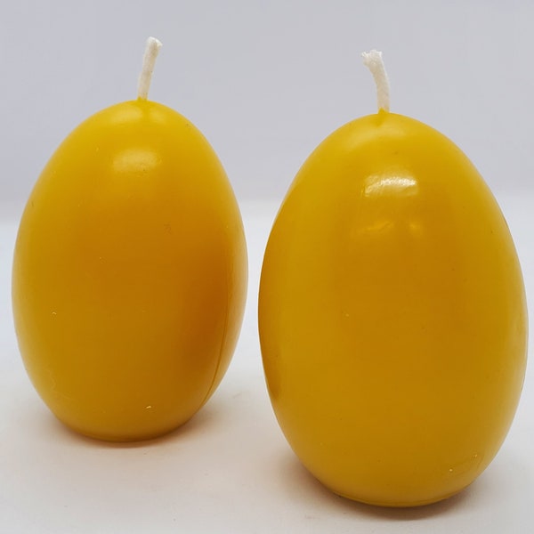 Pure Beeswax Chicken Egg Candles, 100% Beeswax, Golden Eggs, Cream Eggs, Brown Eggs, Hen Eggs