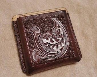 Made to Order! Hand tooled and hand built open top smartphone case with belt clip.