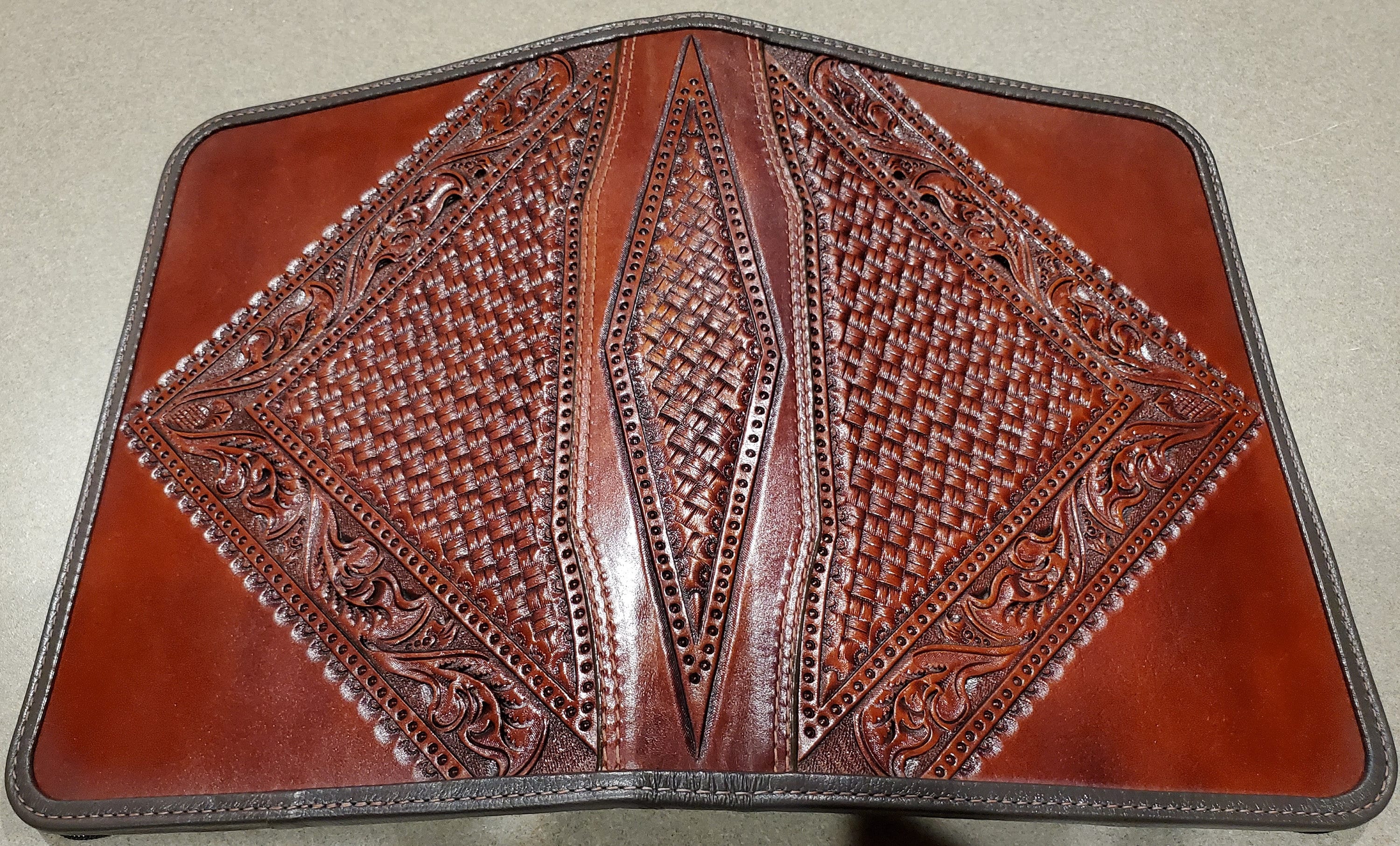 Handmade Custom Leather Portfolio made to Order Full Leather Interior
