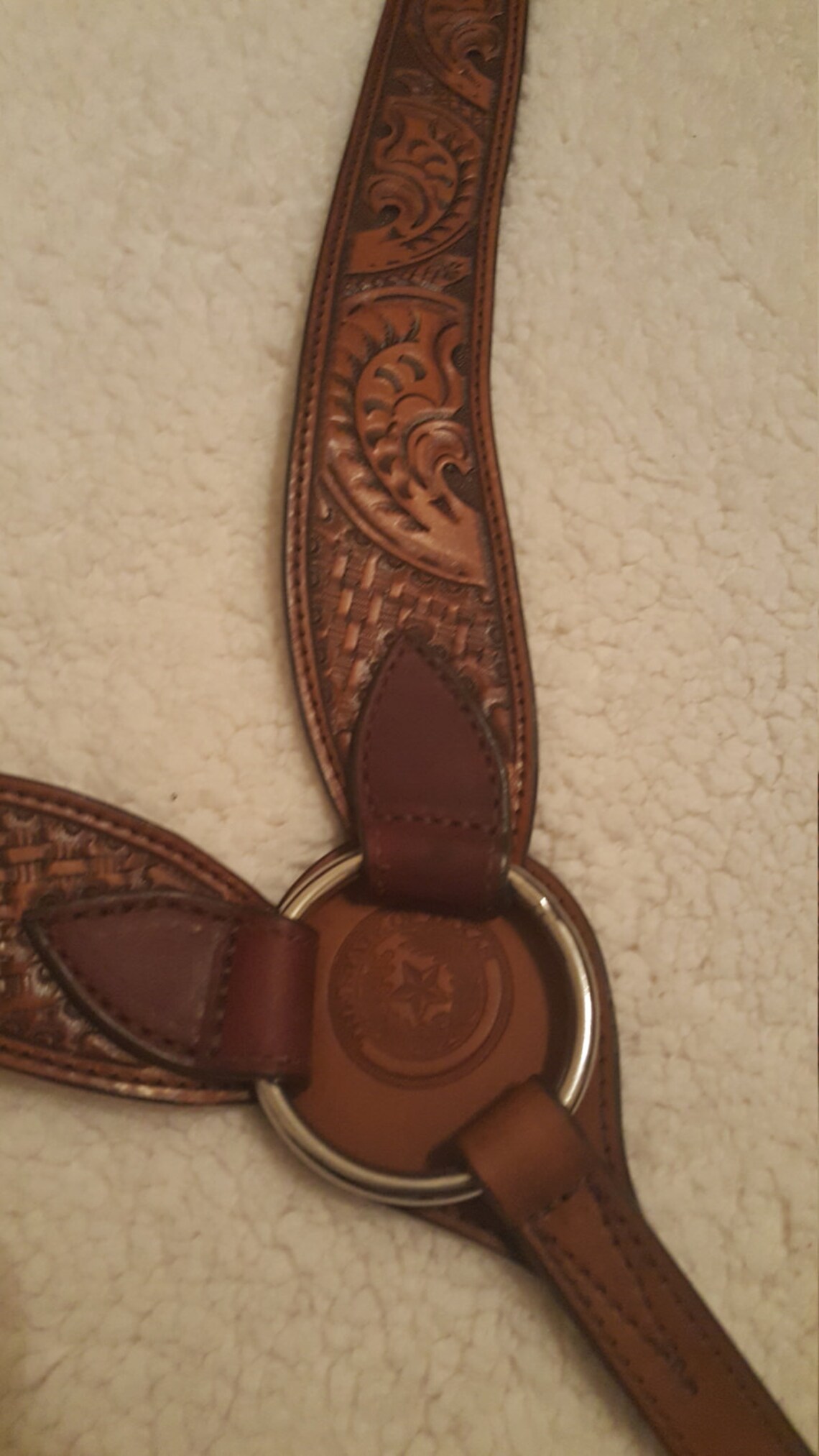 Handmade Tooled Leather Breast Collar Etsy