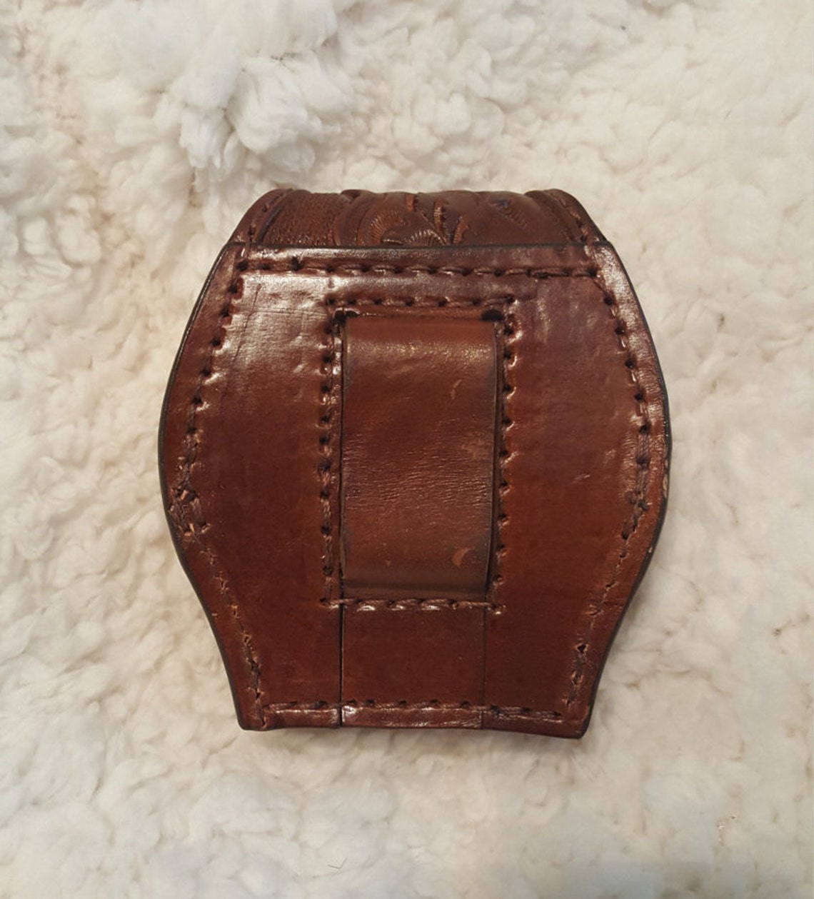 Handmade Tooled Leather Handcuff Case for Duty Belt Etsy