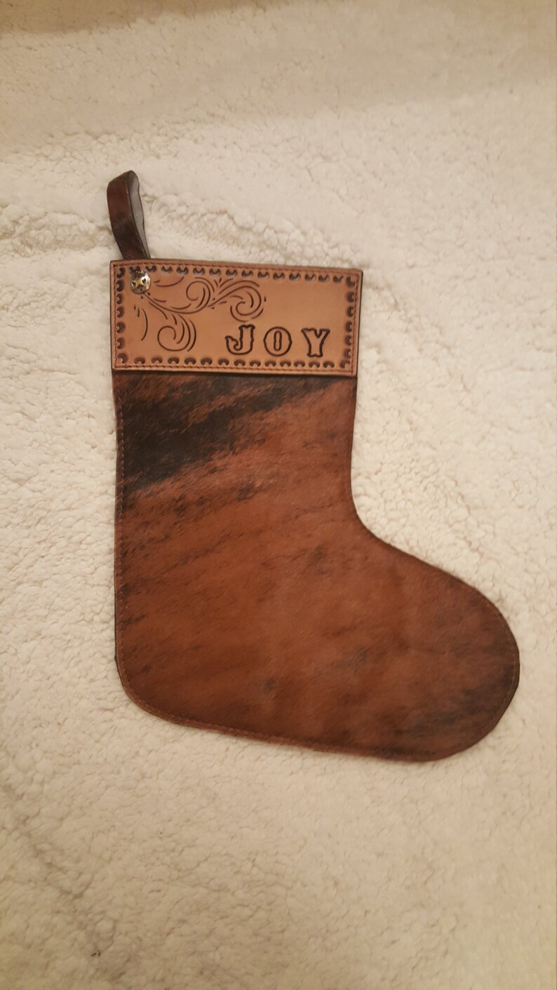 ON SALE Handmade Leather Christmas Stockings Etsy