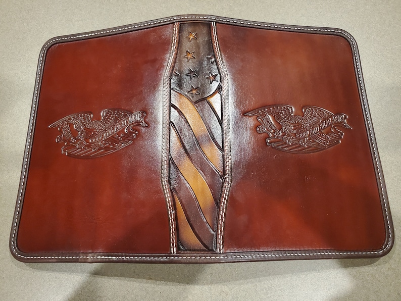 Handmade Custom Leather Portfolio made to Order Full Leather Interior ...