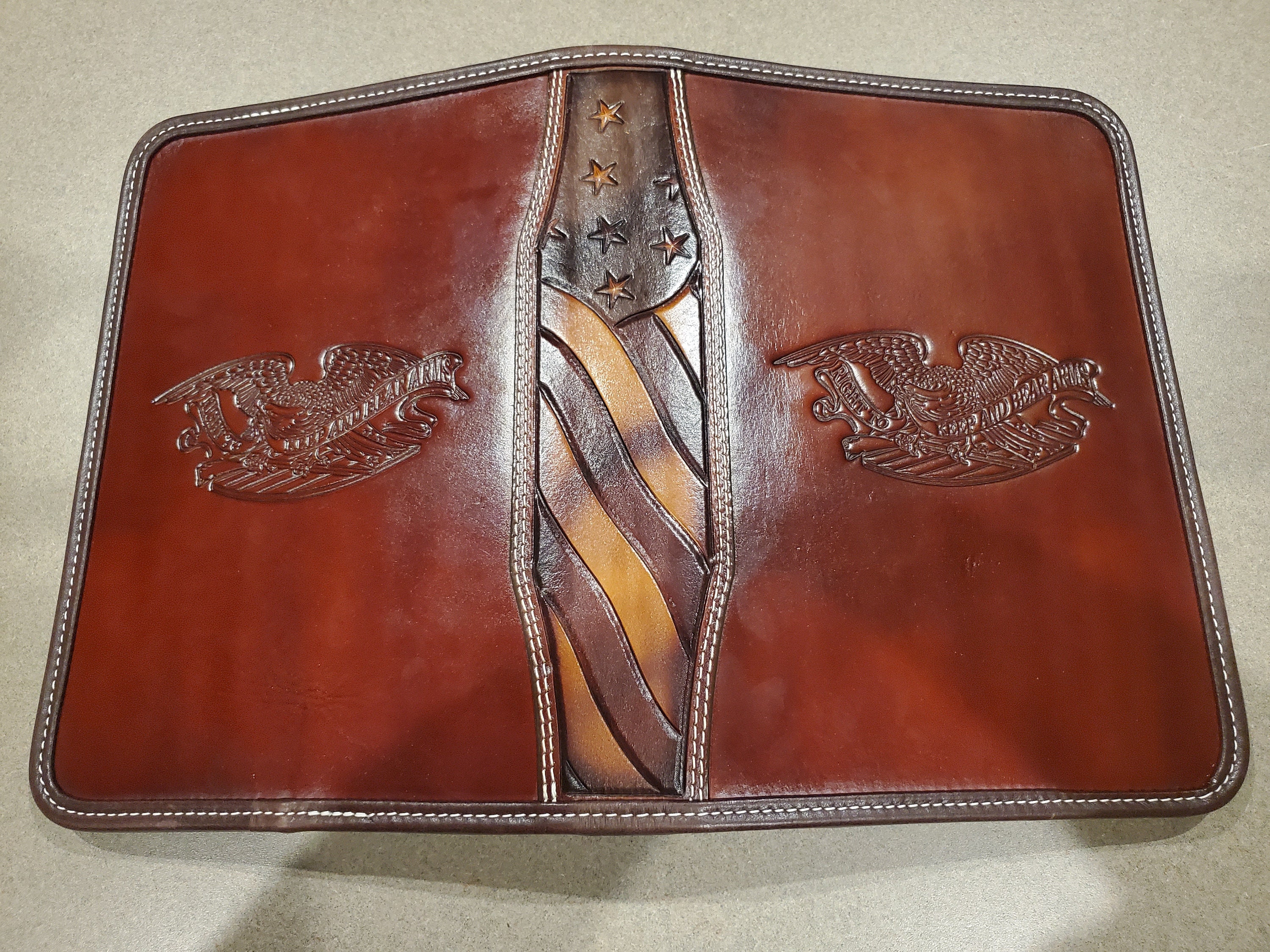 Handmade Custom Leather Portfolio made to Order Full Leather Interior
