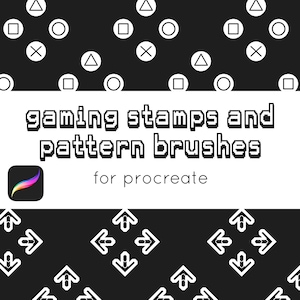 16 Game Stamp and Pattern Brushes for Procreate + Procreate Dreams