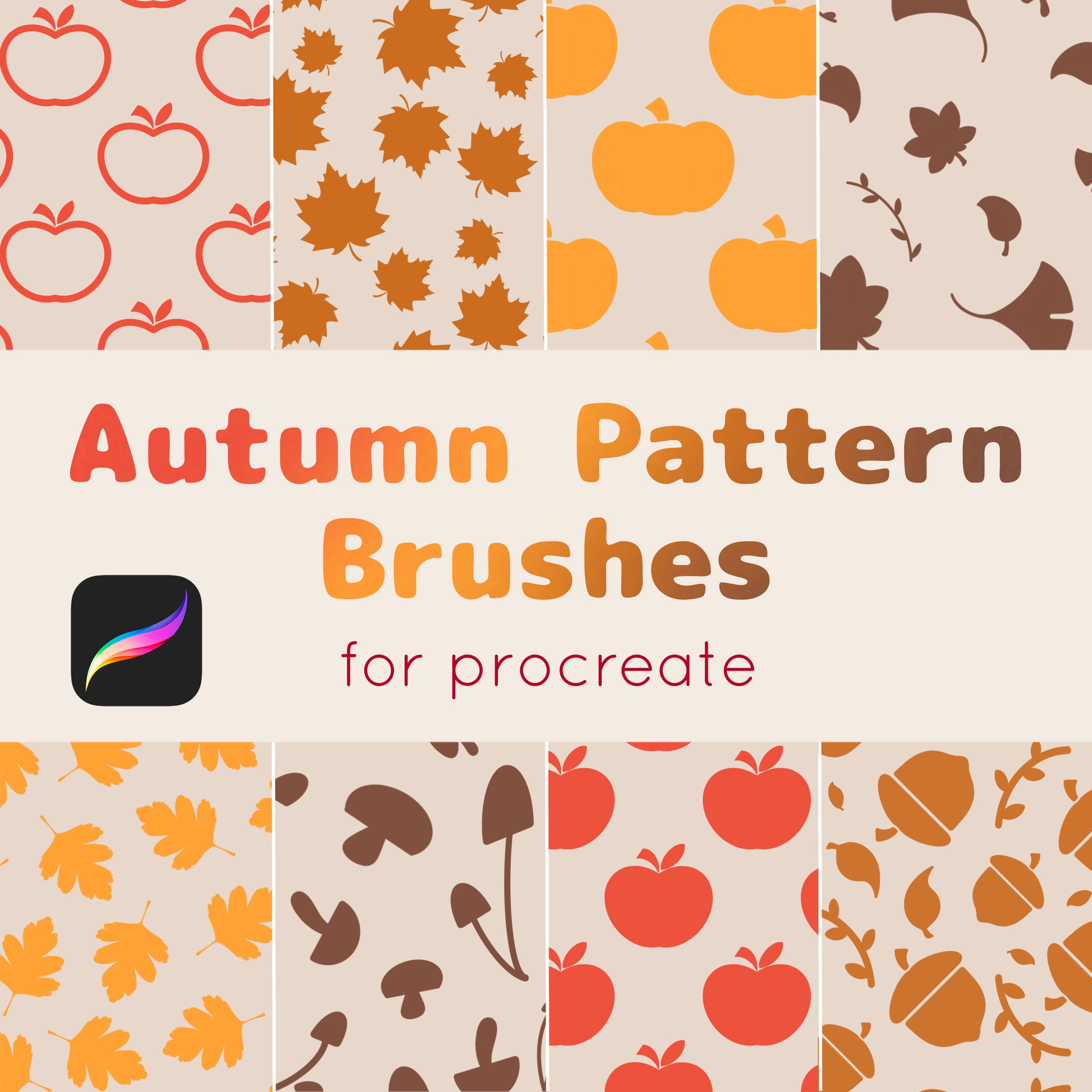 8 Autumn Pattern Brushes for Procreate + Procreate Dreams - Etsy