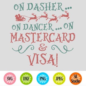 On Master Card OnVisa svg - dxf - Humorvoll - Lustig - #blackfriday - Cricut - Silhouette - png - jpg - Weihnachten - Urlaub Shirt Design