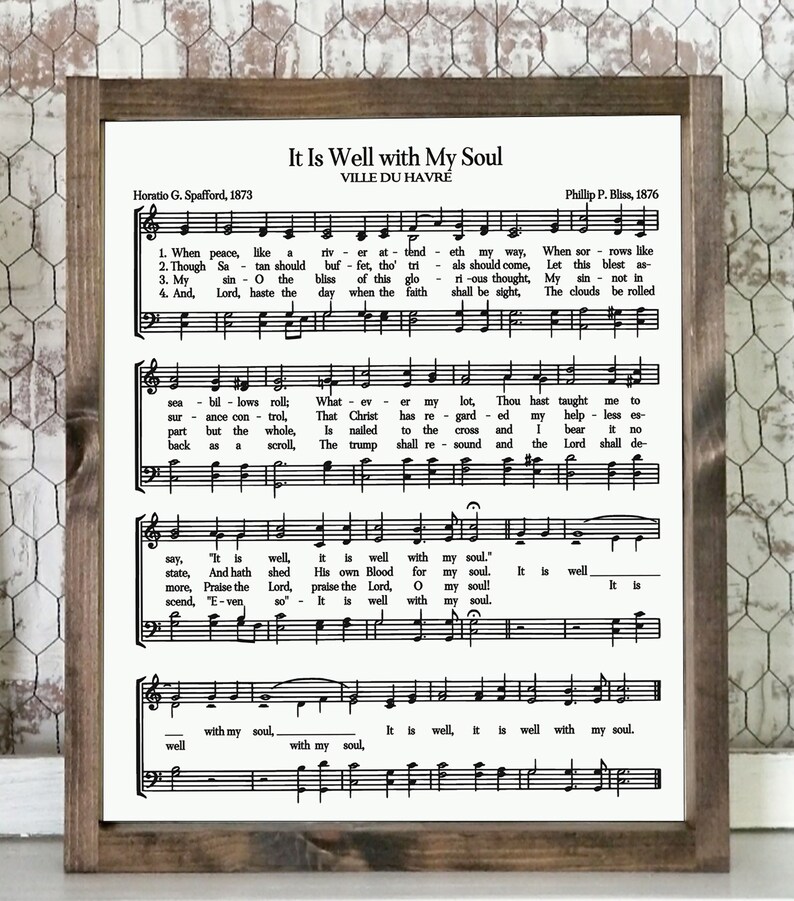 It Is Well With My Soul Sheet Music SVG Christian svg Etsy