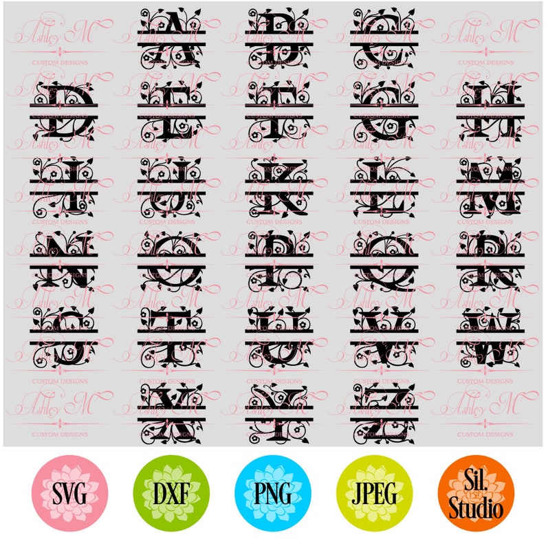 Download Anniversary Gift Svg Split Alphabet Monogram Svg Style A Silhouette Svg Cricut Svg Wedding Gift Monogram Templates Craft Supplies Tools Delage Com Br