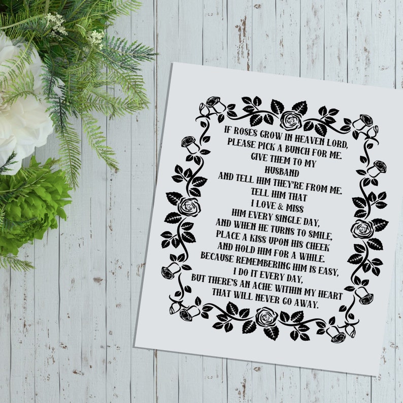 Rosen im Himmel Vatertag Gedicht Christian Svg Schrift SVG ...