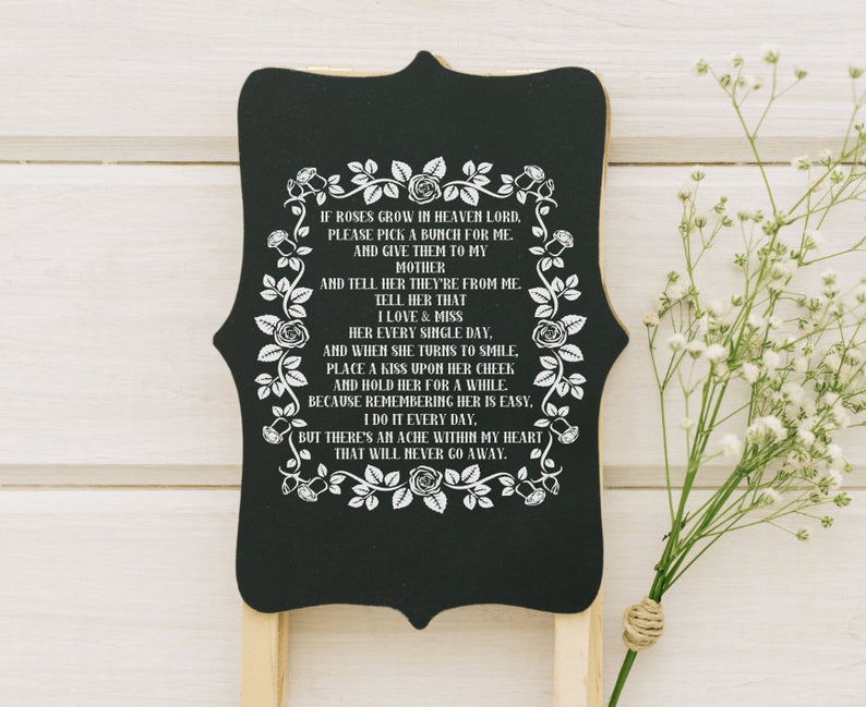 Download Roses In Heaven Mothers Day Poem Christian svg Scripture ...