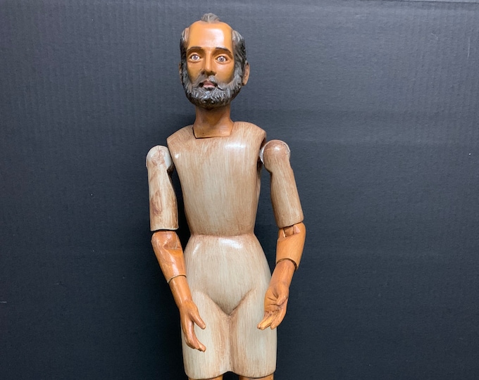 Carved Wood Religious Articulated Hands Saint Statue - Etsy