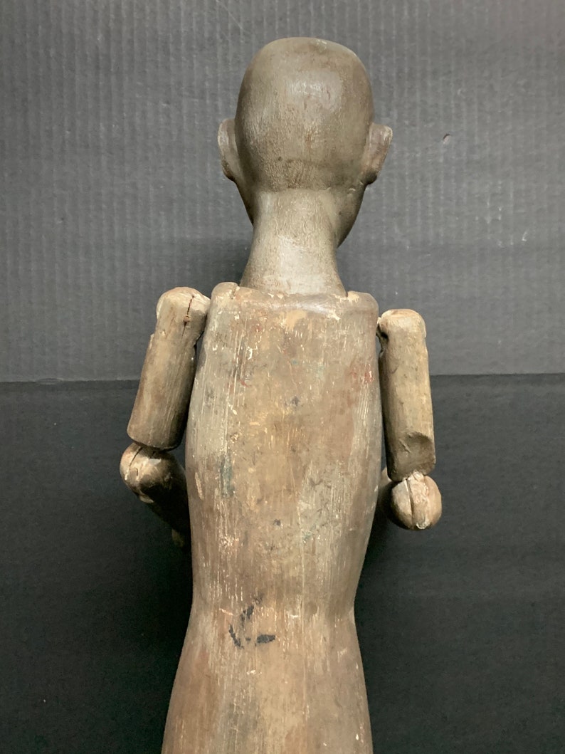 Carved Wood Religious 19th Century Articulated Hand Virgin Mary ...