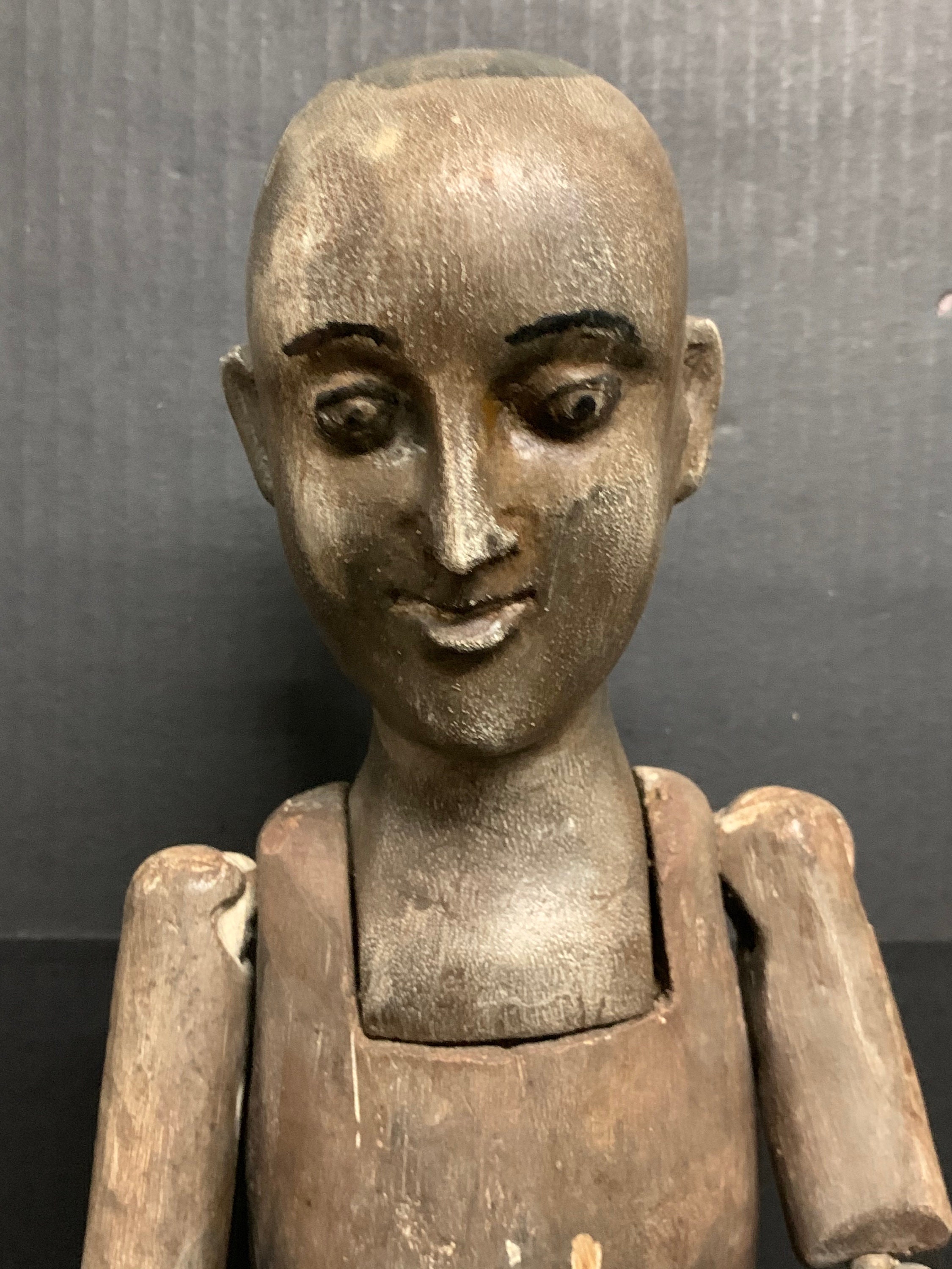 Carved Wood Religious 19th Century Articulated Hand Virgin Mary ...