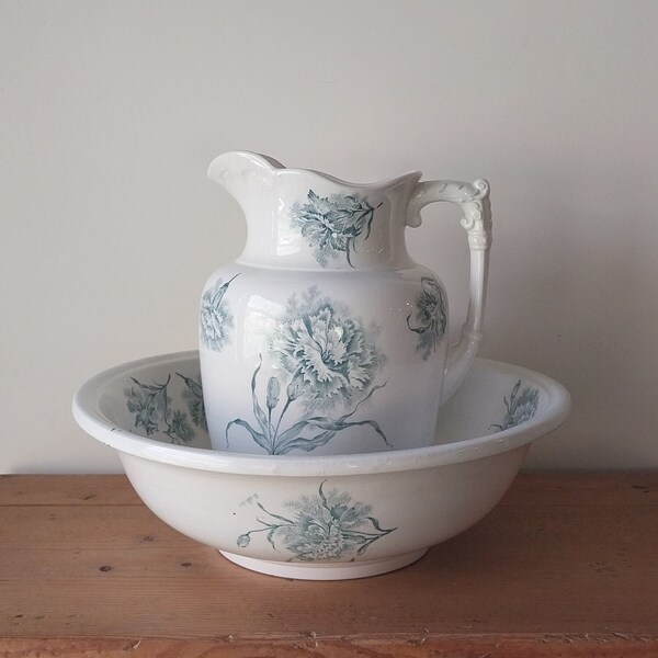 Pitcher and Bowl Set - Etsy