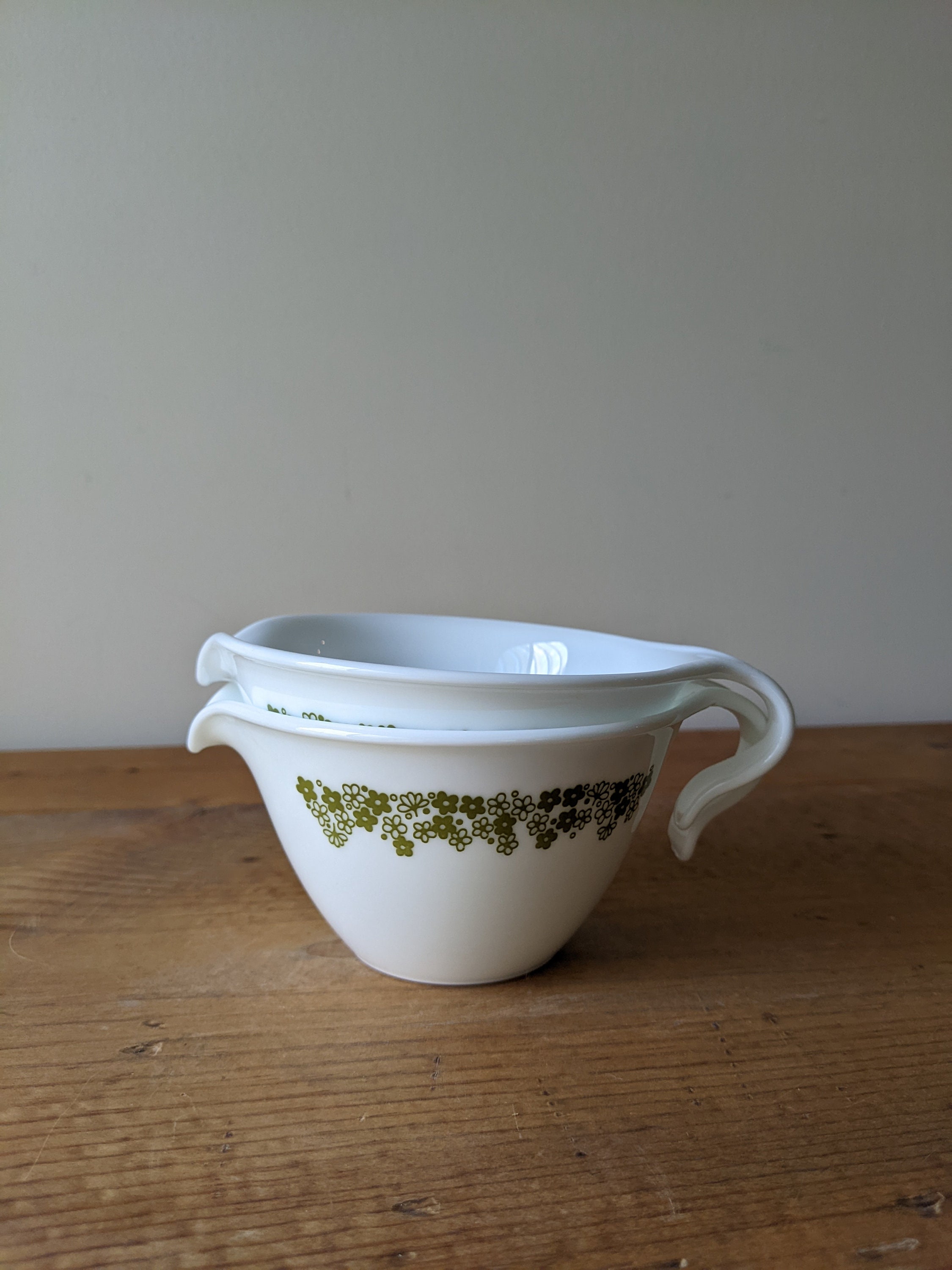 Vintage Corelle Spring Blossom Collection Creamer Sugar Cups / Corelle