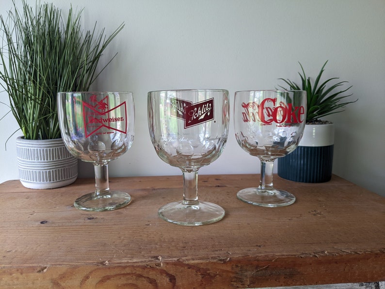 Vintage Novelty Brand Logo Collectible Glasses / Variety Thumb Etsy