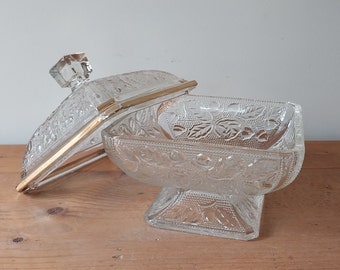 Acorn Oak Leaf Designed Covered Candy Dish / Pedestal Wedding Box
