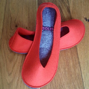 Sandy Ballerina Slippers Red by Isolyn - ultimate comfort in your own home