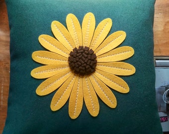 Isolyn's Yellow Daisy Cushion - A cushion that will brighten up any room available in 35x35cm