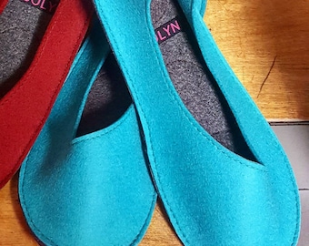 Sandy Ballerina Slippers Turquoise par Isolyn - confort ultime dans votre propre maison