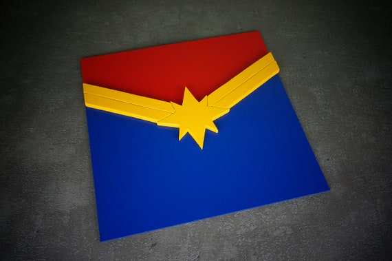 Superhero Captain Marvel Wall Art Kids Bedroom Wall Art