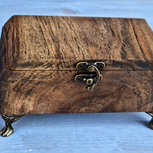 Wooden box, Jewelry box, Natural wood box, Small box