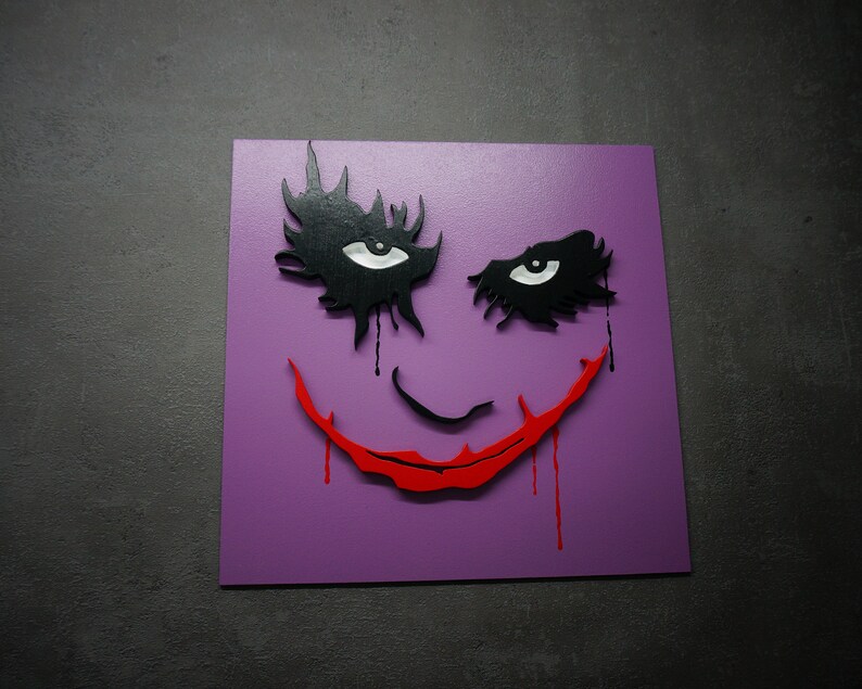 Joker supervillain Wall art Kids bedroom wall art Etsy