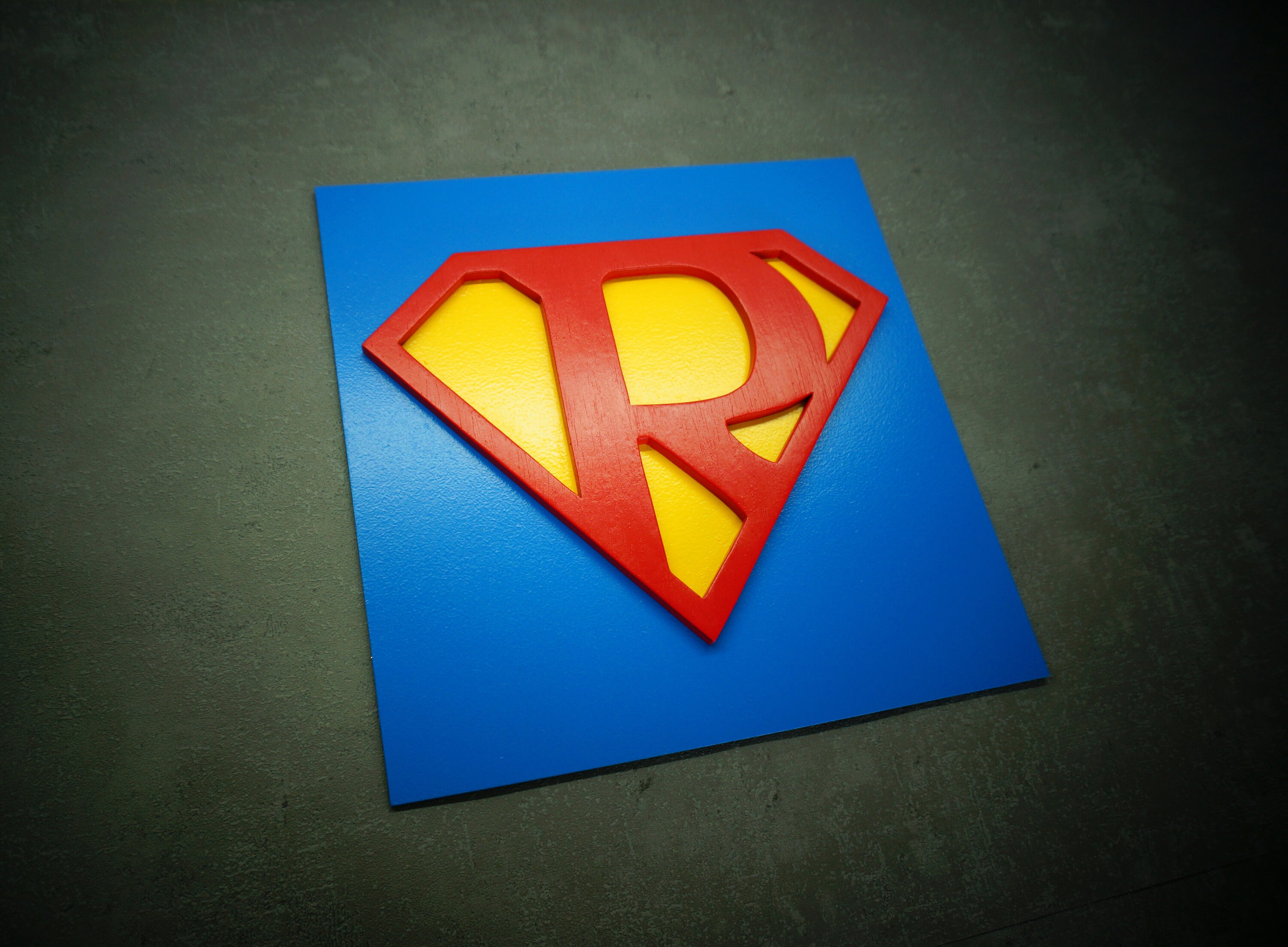 Superhero Superman alphabet Wall art Children bedroom wall Etsy