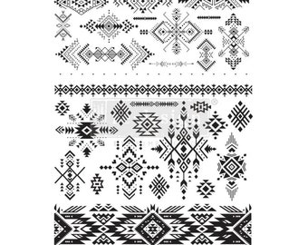 Folk I - Decor Transfer - Re-design With Prima -  24”x 35” - 3 sheets