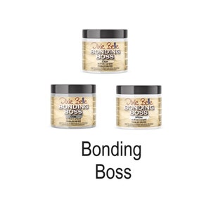 May include: Three bottles of Dixie Belle Bonding Boss, a clear, grey, and white problem solver. Each bottle is 16 fluid ounces (473 ml).