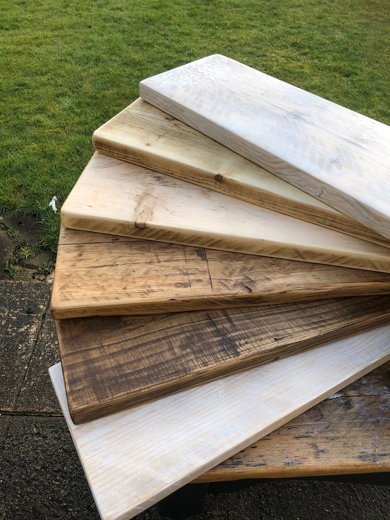 Scaffold Board Shelf Rustic Industrial Style Shelving Reclaimed Wood image 1