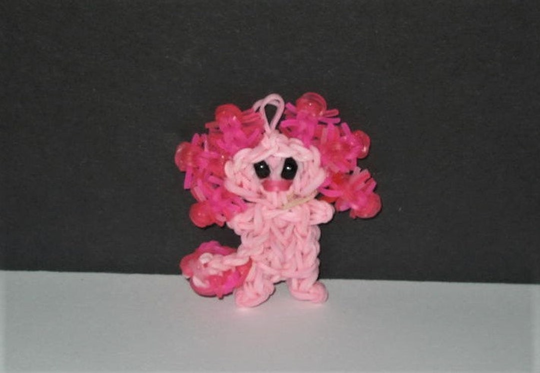 Loom Bands Handmade Axolotl Charm Rainbow Loom Loomigurumi Etsy