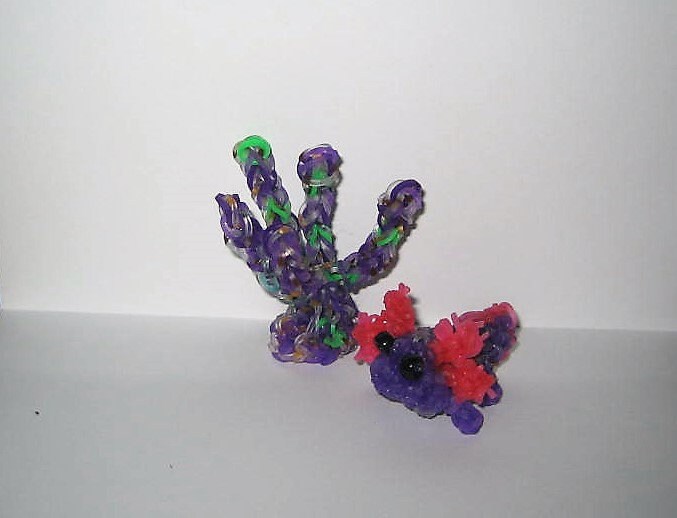 Loomigurumi AXOLOTL and CORAL With DIY fish Tank, Rainbow Loom