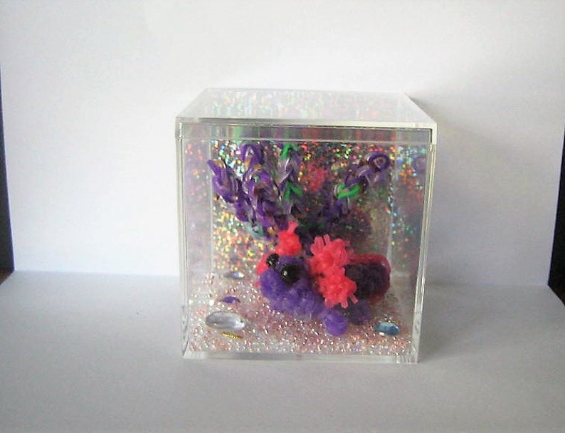 Loomigurumi AXOLOTL and CORAL With DIY fish Tank, Rainbow Loom
