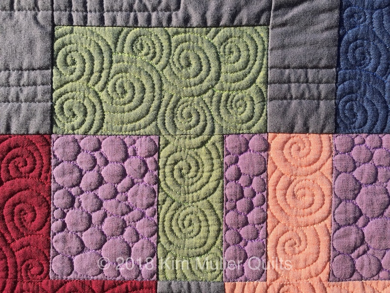 Contemporary Quilted Wall Hanging. Modern Abstract Fabric Etsy