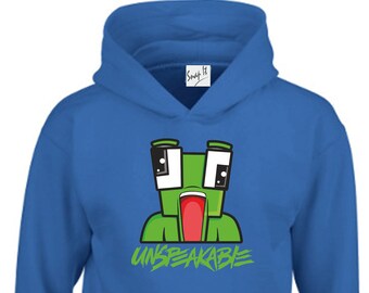 Unspeakable Animated Frog Icon Pullover Unisex Kids Youtuber Hoodies. Made to order.