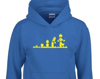 Bricks Evolution Kids unisex hoody hoodie Ninjago boys space design top kids unisex boys and girls gift hoodies.Mader to order.