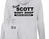 Keith Scott funny tv show one costume body shop tree vintage hill retro Hooded Sweatshirt