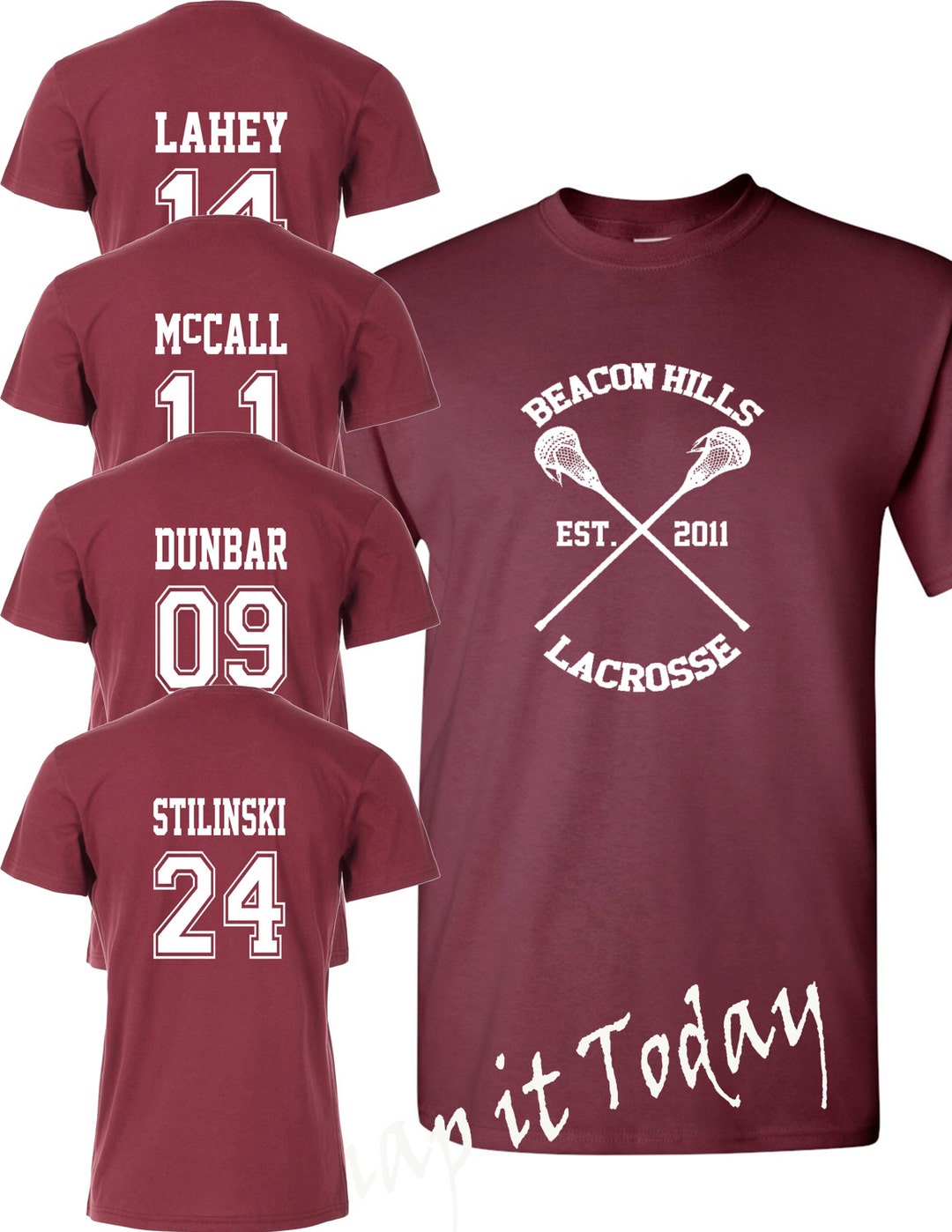 Stiles Stilinski 24 Teen Wolf Beacon Hills Lacrosse T-shirt 