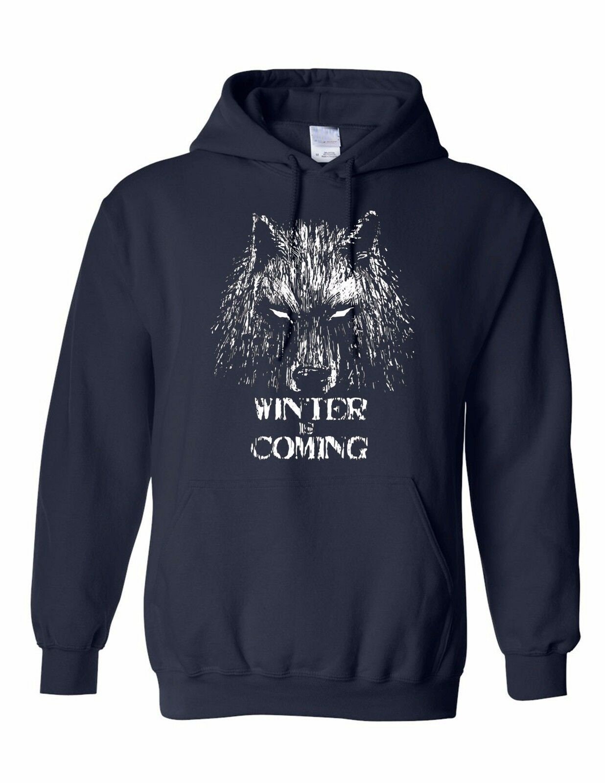 Image of Inspired Game Of Wolf Winter Is Coming Unisex Hooded Sweatshirt