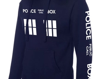 Funny inspired Dr who Police public call box hoodies sweatshirt