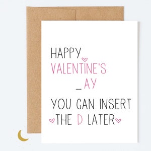 Valentinstagskarte für Ehemann, Valentinstagskarte, Freund, Ehemann-Valentinstagskarte, glücklicher Valentinstag, schmutzige Valentinstag, fügen Sie das D ein