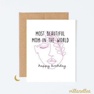 Lindo cartão de feliz aniversário para a mãe, lindo cartão de aniversário para a mãe, a mãe mais linda do mundo, aniversário sentimental para a mãe