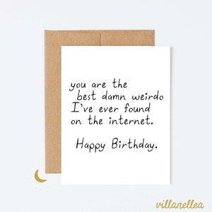 Carte d'anniversaire drôle de rencontre, carte d'anniversaire de rencontre en ligne, carte d'anniversaire de petit ami, carte d'anniversaire de rencontre sur Internet, Internet bizarre