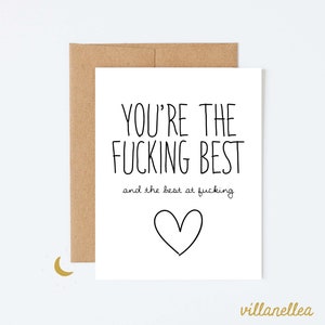 Naughty Anniversary Card, Dirty Anniversary Card, Anniversary Card for Husband, Dirty Anniversary Card for Boyfriend, You&#39;re the best