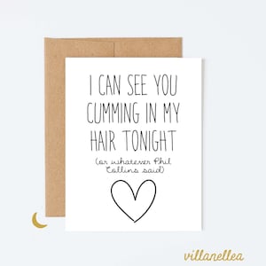 Dirty Love Card,  Raunchy Valentine Card, Anniversary Card for Husband, Dirty Valentine Card for Boyfriend Card, Card for him